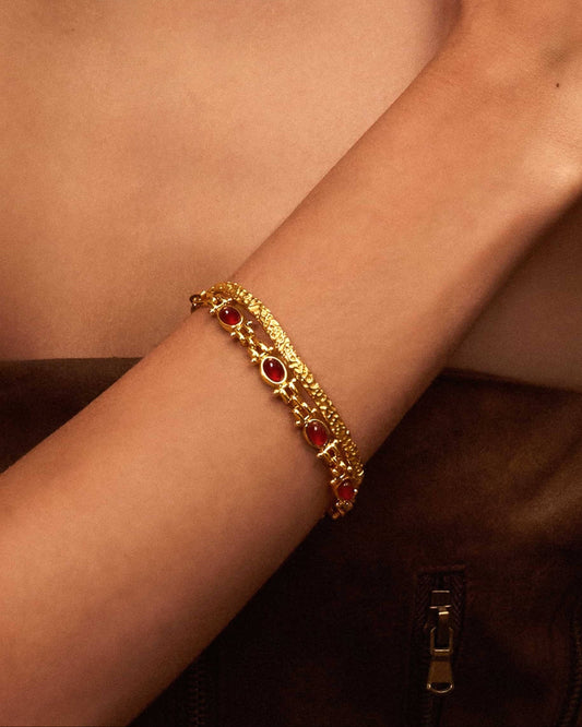 Tess's Treasure Carnelian Bracelet Set