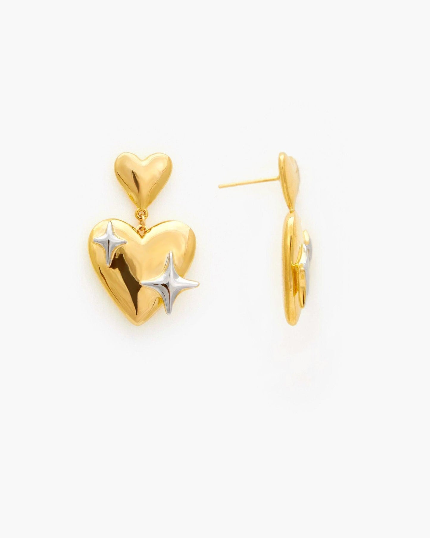 Galaxy in Heart Earrings