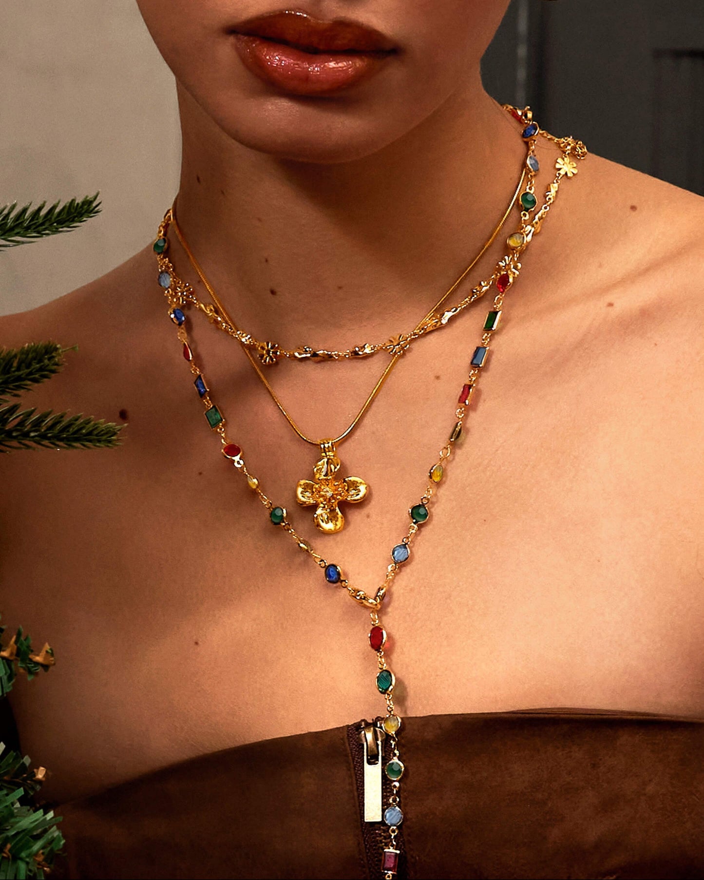 Cruz Flor Necklace
