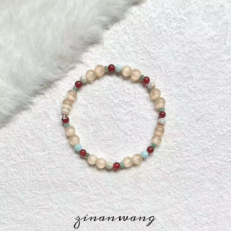 Eastern Harmony & Fortune Bracelet – Handcrafted Beaded Mala with 3D Floating Display Frame