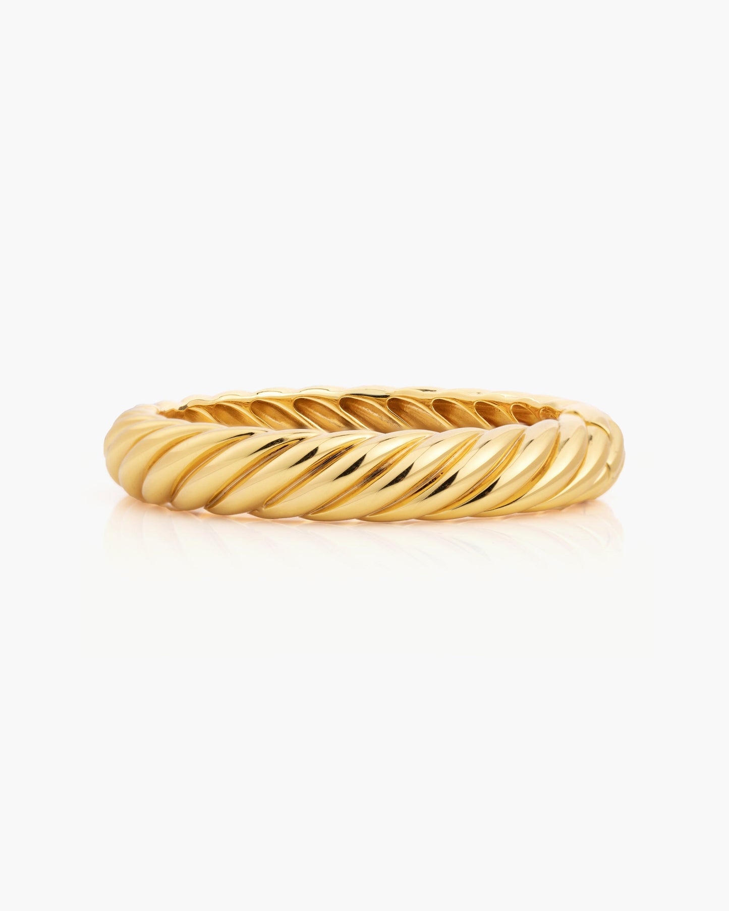 Silver Chunky Braided Bangle
