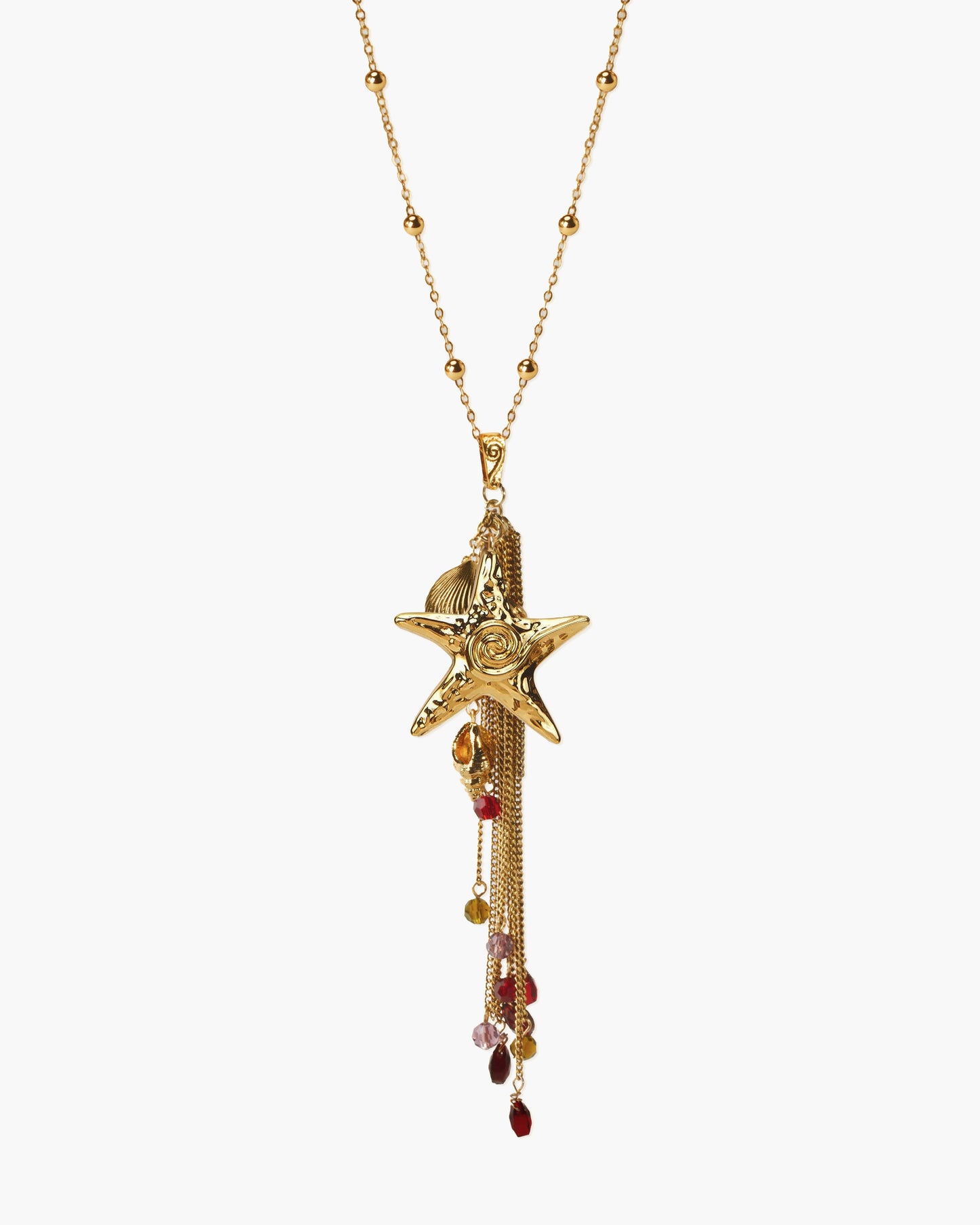 Seaside Nomad Starfish Necklace in Silver