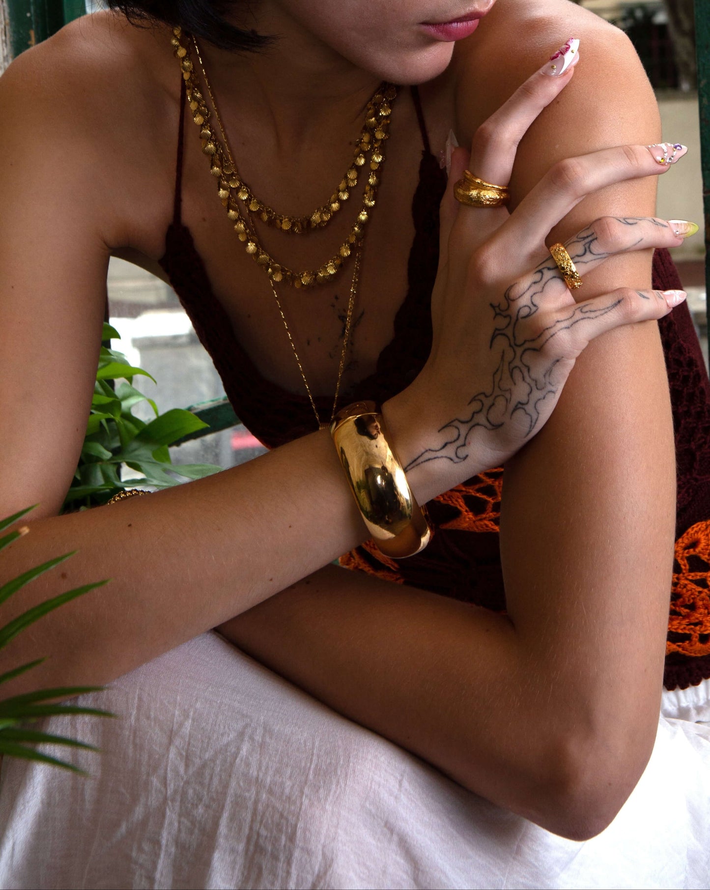 Gold Chunky Bangle