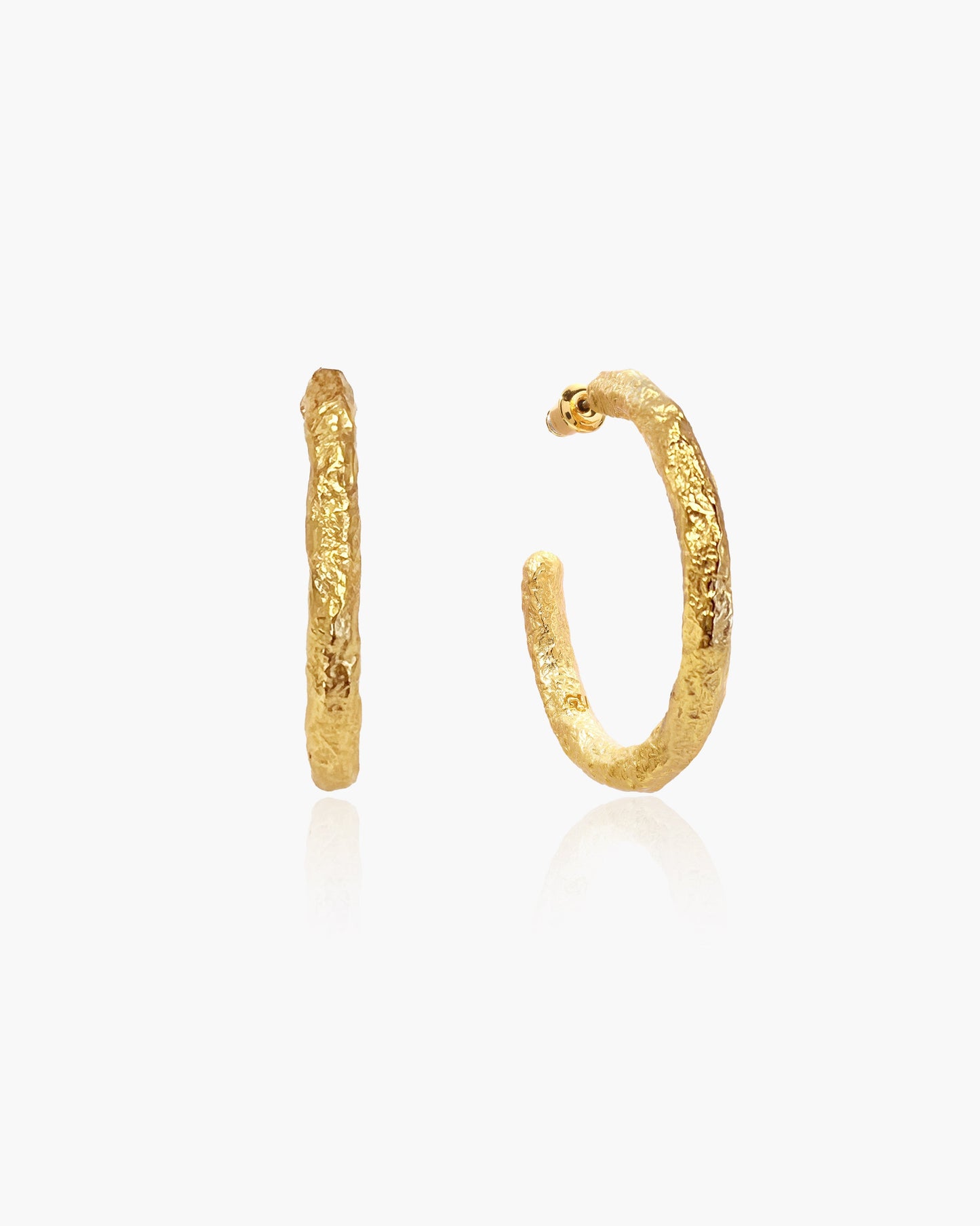 Jenny Large Hoop Earrings in Silver