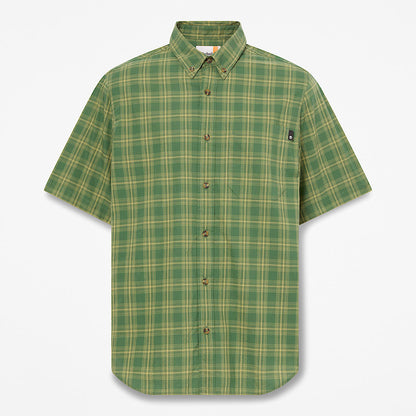 Men's Checkered Poplin Short-Sleeve Shirt