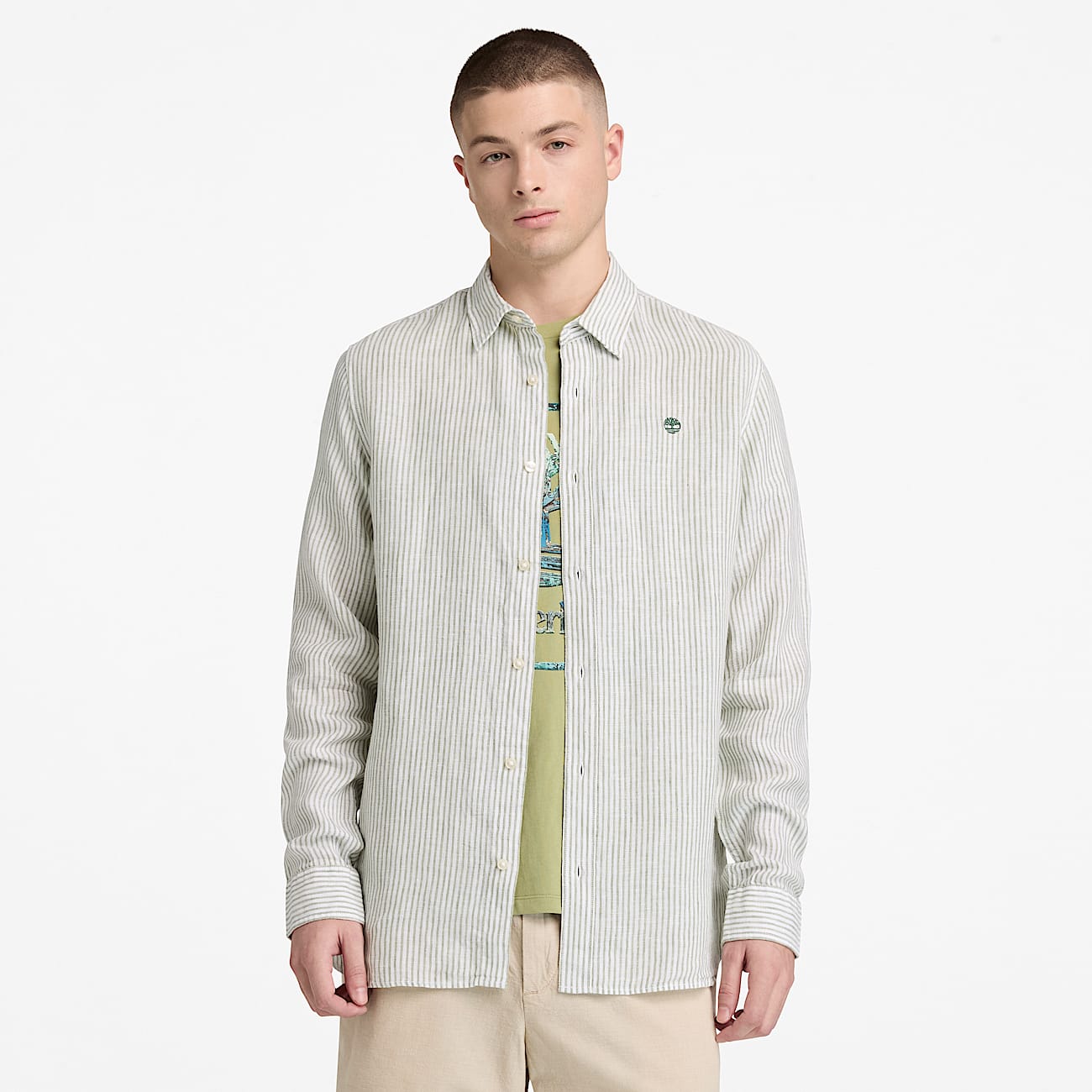 Men's Mill Brook Regular Fit Linen Shirt