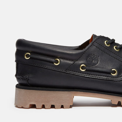 Men's TIMB Authentic 3-Eye Lug Handsewn Boat Shoe