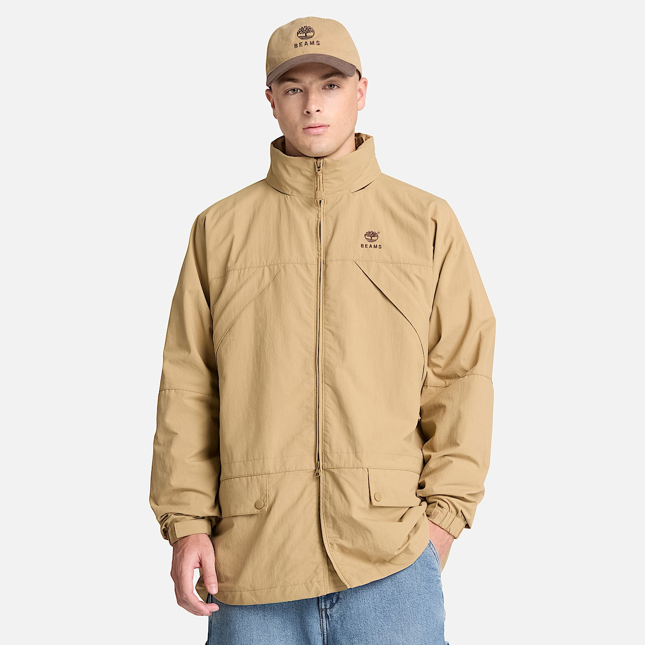 Men's TIMB x BEAMS Nylon Zip Up Convertible Jacket