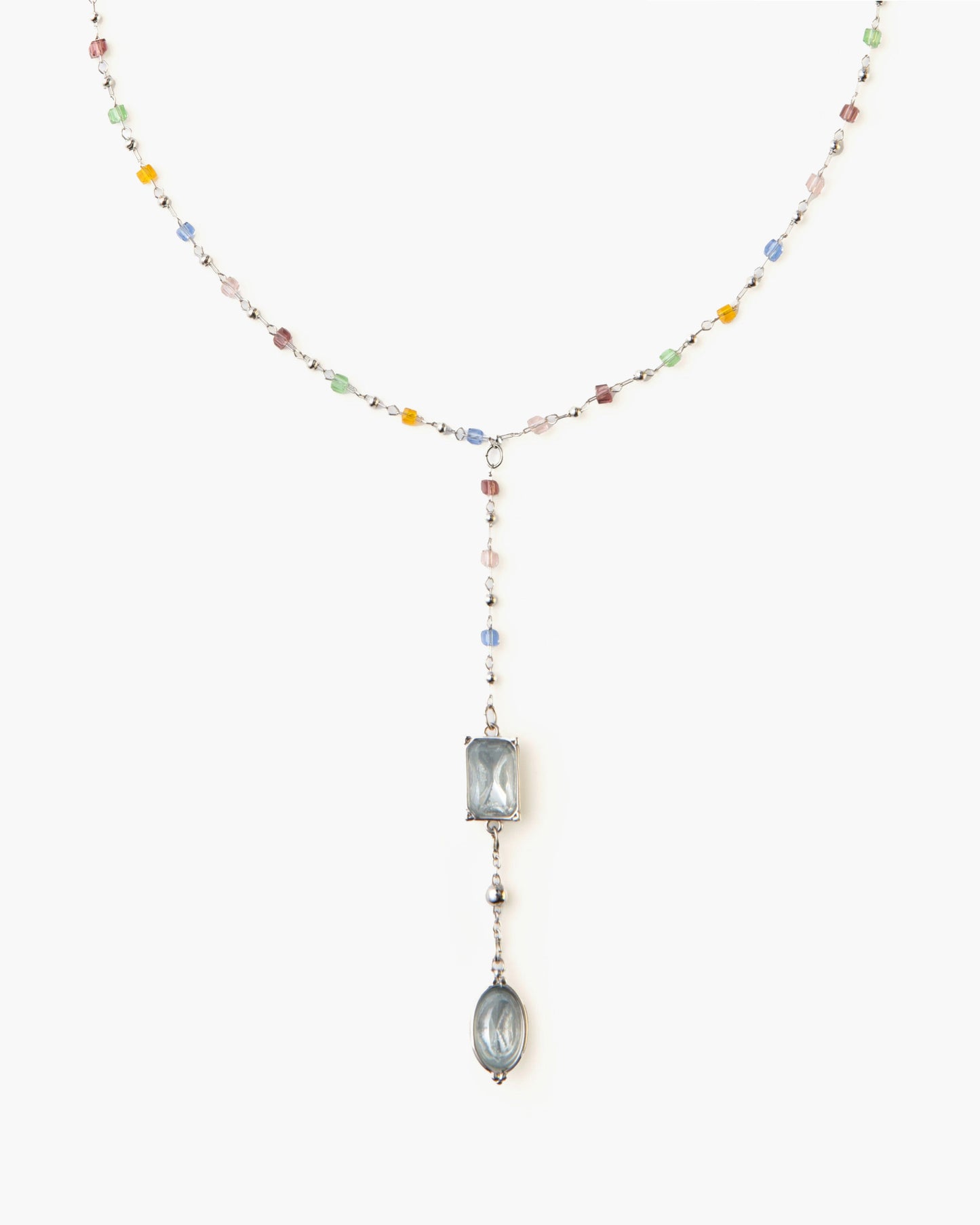 Celestial Lariat Necklace in Silver