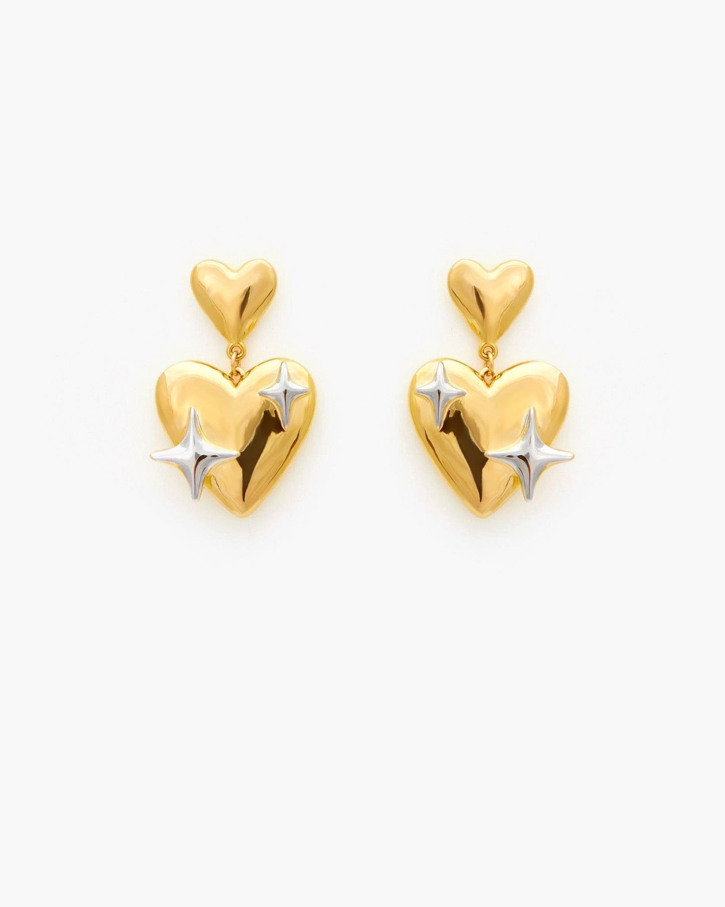 Galaxy in Heart Earrings